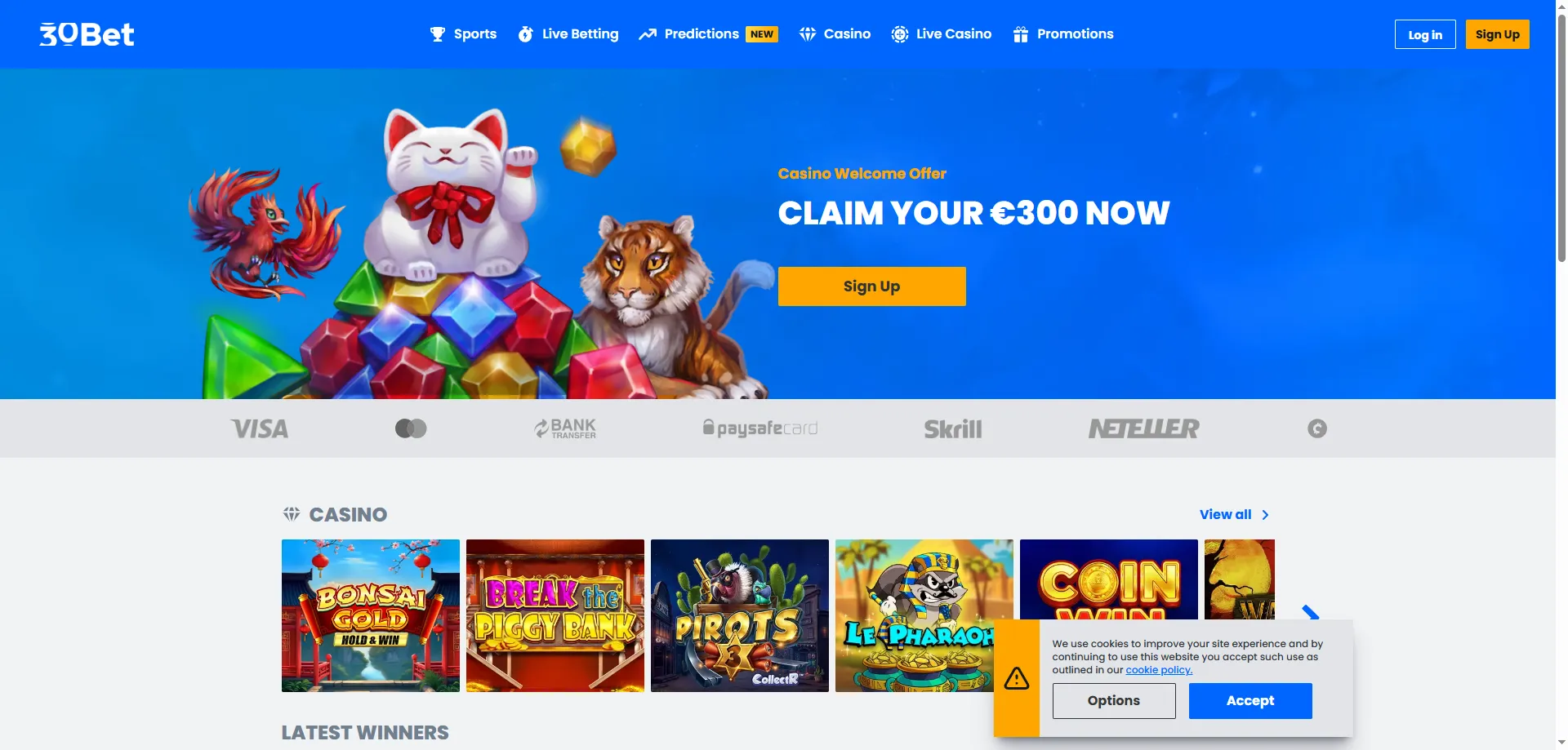Métodos de pagamento no 30bet Casino — Pix, Boleto e transferência bancária