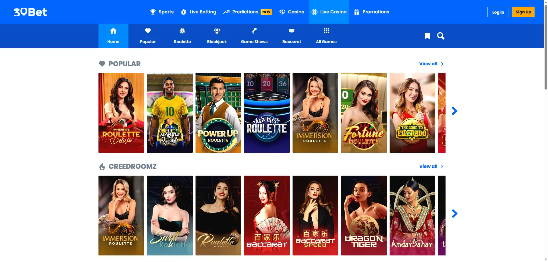 Apostas esportivas no 30bet Casino com odds competitivas